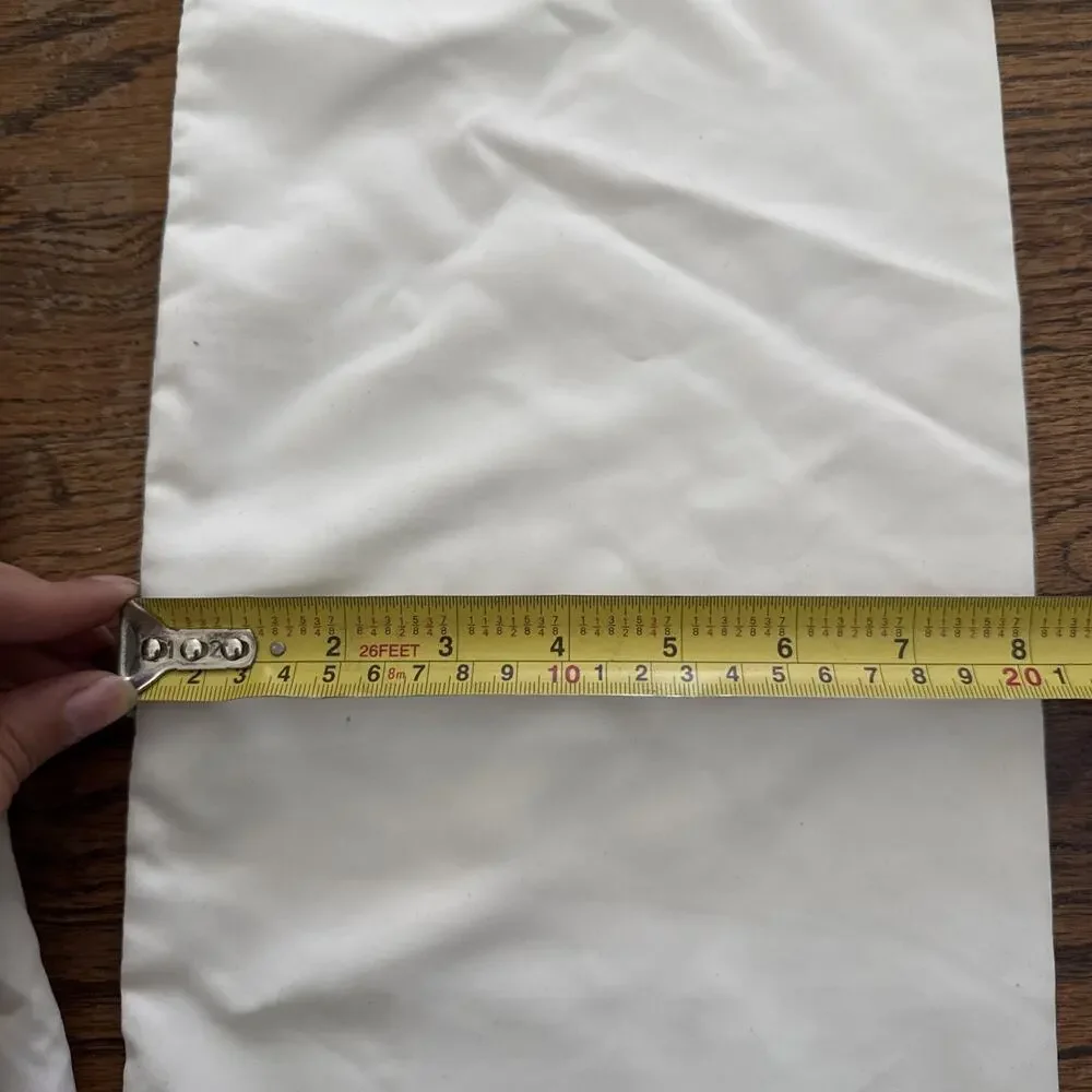 Lot of 7 Gucci White Satin Drawstring Dust Bags for Shoes Accessories 17x8”